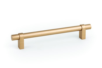 Brushed brass Torre pull handle